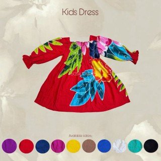 Special Offer Rayon Hand Painted Kids Dress
